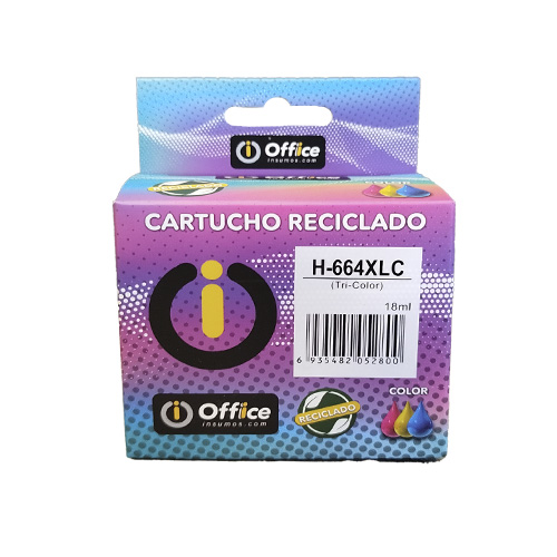 CART ALTER HP  #664XL COLOR 18ML OFF-CAR041 F6V28AL CAJA RECICLADO 18 ML PARA IMPRESORA HP DESKJET 1115 / 2675 / 2676 / 2677 / 2678 / 5075 / 5076 / 5085 / 5275 / 2135 / 3635 / 3835 / 4535 / 4675 / 4676 / 4678 / 3636 2675 3775